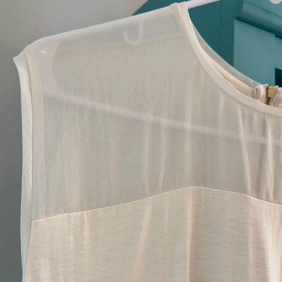 Ann Taylor Cream Sleeveless Top XL - Picture 5 of 6